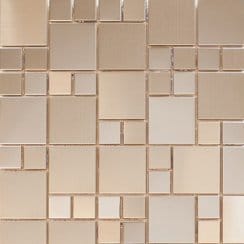 Metallic Random Silver Grey 30cm x 30cm Glass Mosaic
