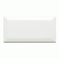 Metro Bevelled Gloss White 7.6cm x 15.2cm Wall Tile