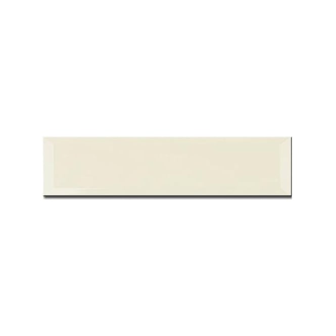 Equipe Metro Brick Bevelled Gloss Cream 7.5cm x 30cm Wall Tile