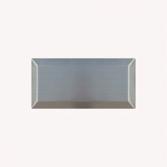 Metro Brick Brushed Steel 7.5cm x 15cm Wall Tile
