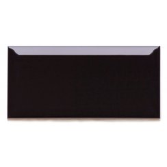 Metro Brick Gloss Black 10cm x 20cm Wall Tile
