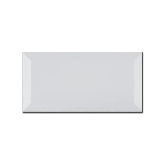 Metro Brick Gloss Light Grey 10cm x 20cm Wall Tile