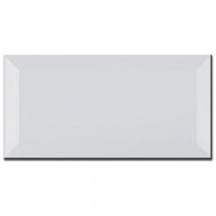 Metro Brick Gloss Light Grey 10cm x 20cm Wall Tile