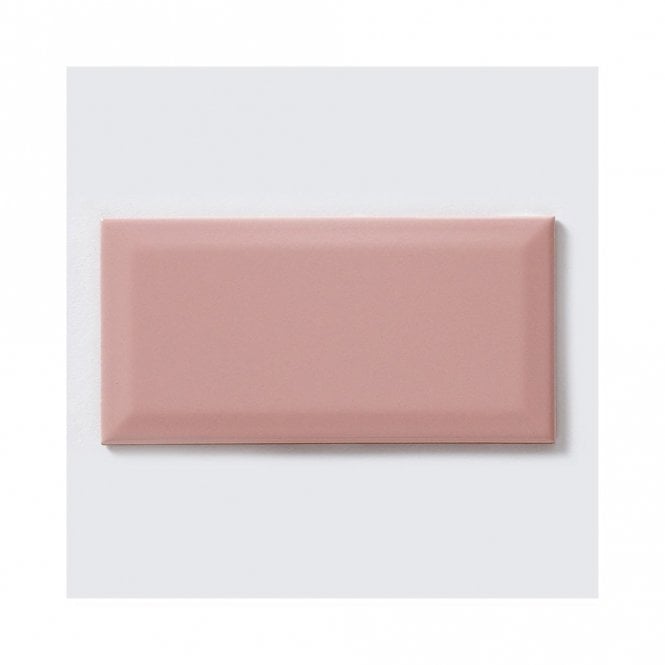Metro Brick Gloss Pastel Pink 10cm x 20cm Wall Tile