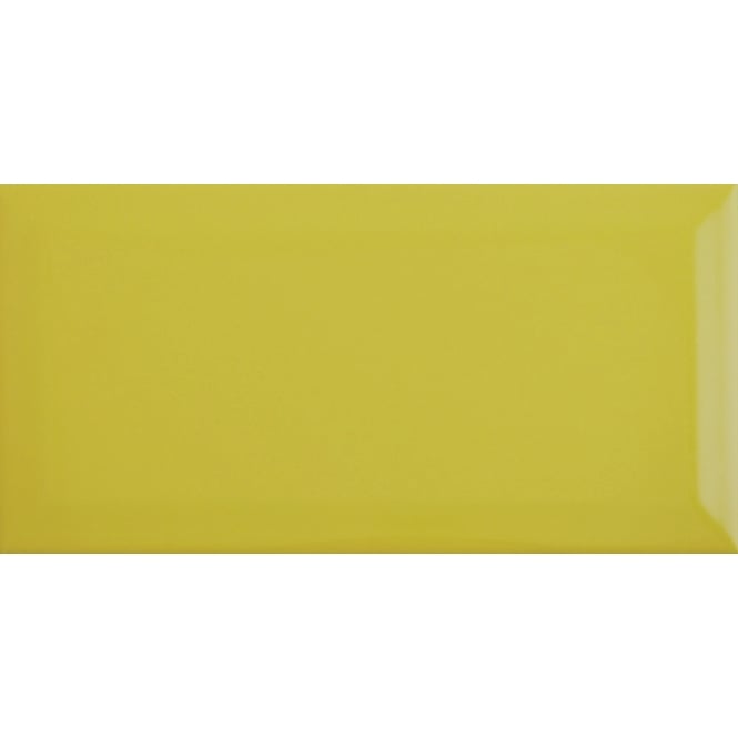 Metro Brick Gloss Pastel Yellow 10cm x 20cm Wall Tile