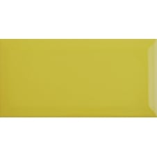 Metro Brick Gloss Pastel Yellow 10cm x 20cm Wall Tile