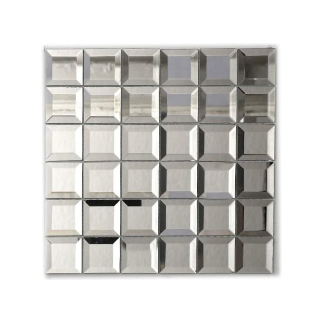 Mirror Square Bevel (5cm x 5cm) 30cm x 30cm Mosaic Tile