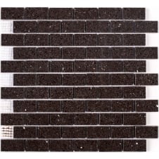 Mocha Brown Gulfstone Quartz Mosaic (4.8cm x 2.3cm) 30cm x 30cm Wall Tile