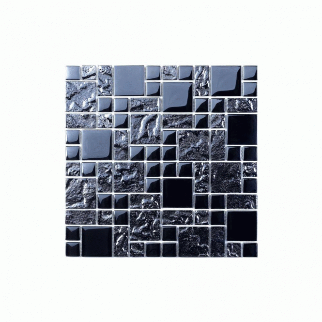 Natural Marble & Glass Effect 30cm x 30cm Mosaic 