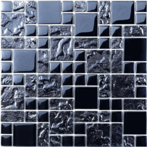 Natural Marble & Glass Effect 30cm x 30cm Mosaic 