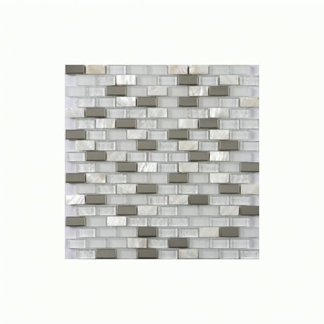 New England Blanco Mix 30cm x 30cm Brick Mosaic 