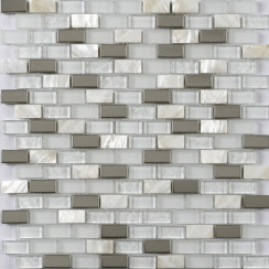 New England Blanco Mix 30cm x 30cm Brick Mosaic 