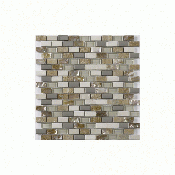 New England Cream & Beige Brick Mosaic 30cm x 30cm