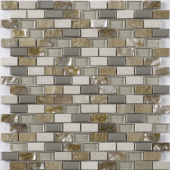 New England Cream & Beige Brick Mosaic 30cm x 30cm