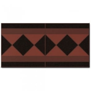 Octagon Terracotta Border Tile 15.8cm x 31.6cm