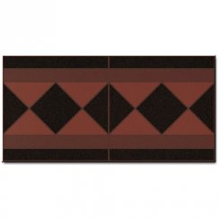 Octagon Terracotta Border Tile 15.8cm x 31.6cm