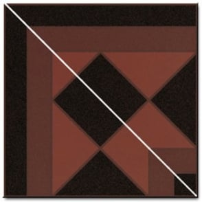 Octagon Terracotta Corner Tile 15.8cm x 15.8cm