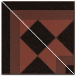 Octagon Terracotta Corner Tile 15.8cm x 15.8cm