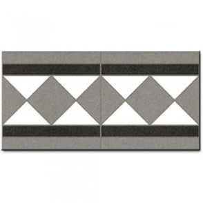 Octagon White Border Tile 15.8cm x 31.6cm