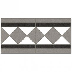 Octagon White Border Tile 15.8cm x 31.6cm