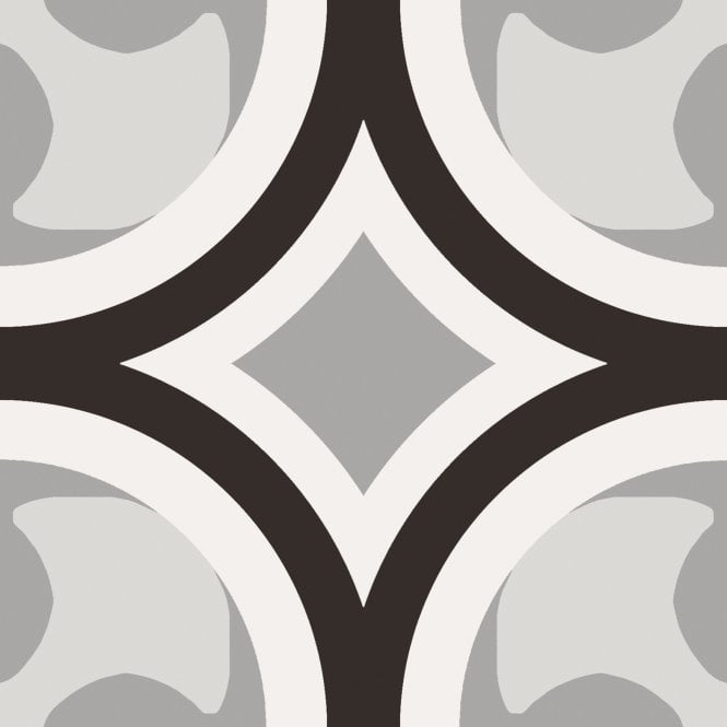 Patchwork B&W 01 20cm x 20cm Wall & Floor Tile