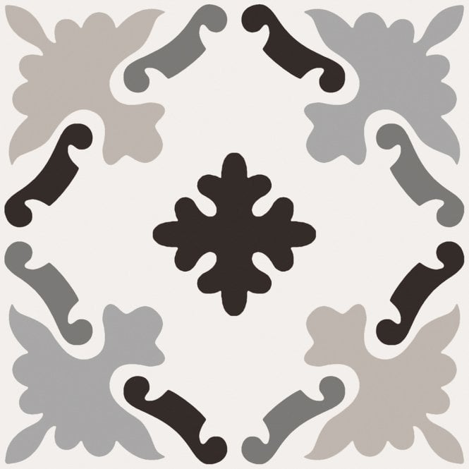 Patchwork B&W 03 20cm x 20cm Wall & Floor Tile
