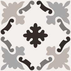 Patchwork B&W 03 20cm x 20cm Wall & Floor Tile