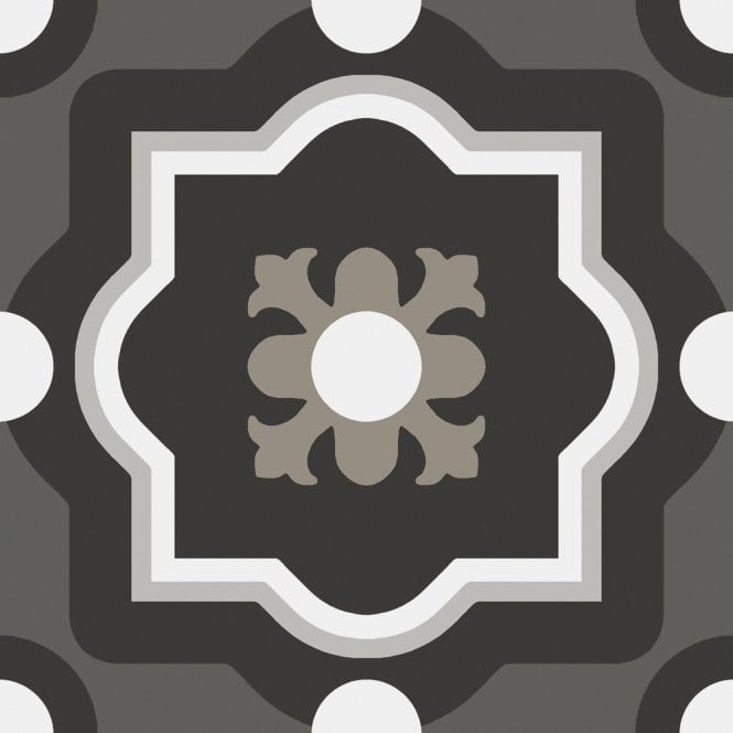 Patchwork B&W 04 20cm x 20cm Wall & Floor Tile