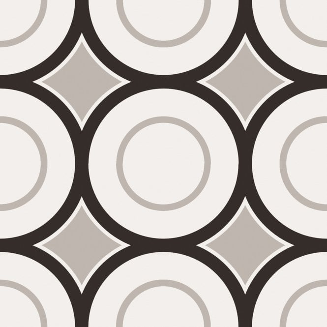 Patchwork B&W 05 20cm x 20cm Wall & Floor Tile