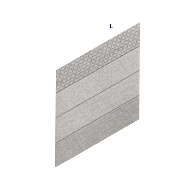 Realonda Diamond Fabric Chevron Grey Left