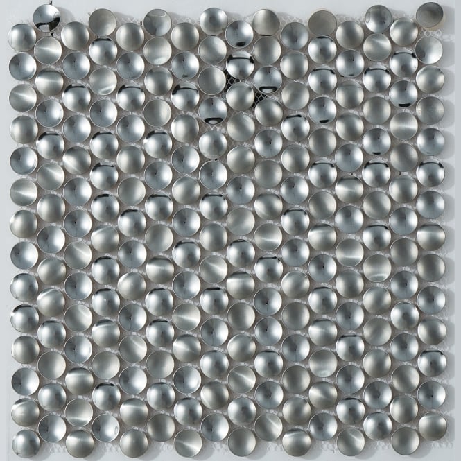 Retro Silver 29.2cm x 29.2cm Mosaic Tile