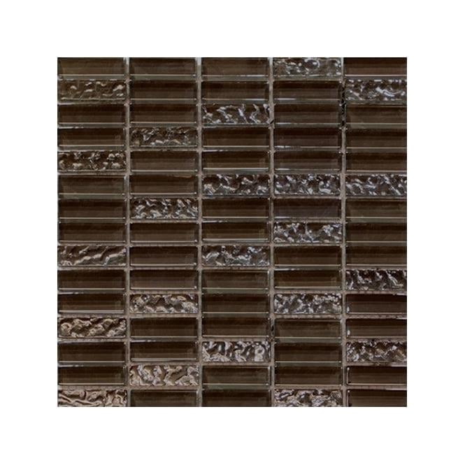 Ripple & Glass 30cm x 30cm Black Brick Mosaic 