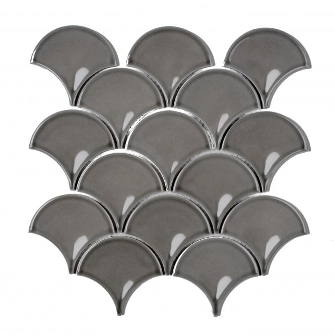 Shell Grey Gloss 30.2cm x 31.5cm Wall Tile