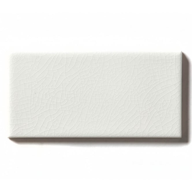Snow Crackle Glazed 7.5cm x 15cm Wall Tile