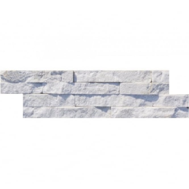 Split Face White Grey Ash 10cm x 40cm Wall Tile