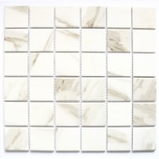 Square Calacatta Matt 4.8cm x 4.8cm Mosaic Tile