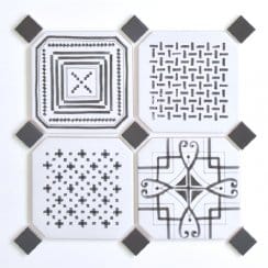 Octagon Variette Sombra 20cm x 20cm & Taco Dome Antracita 4cm x 4cm