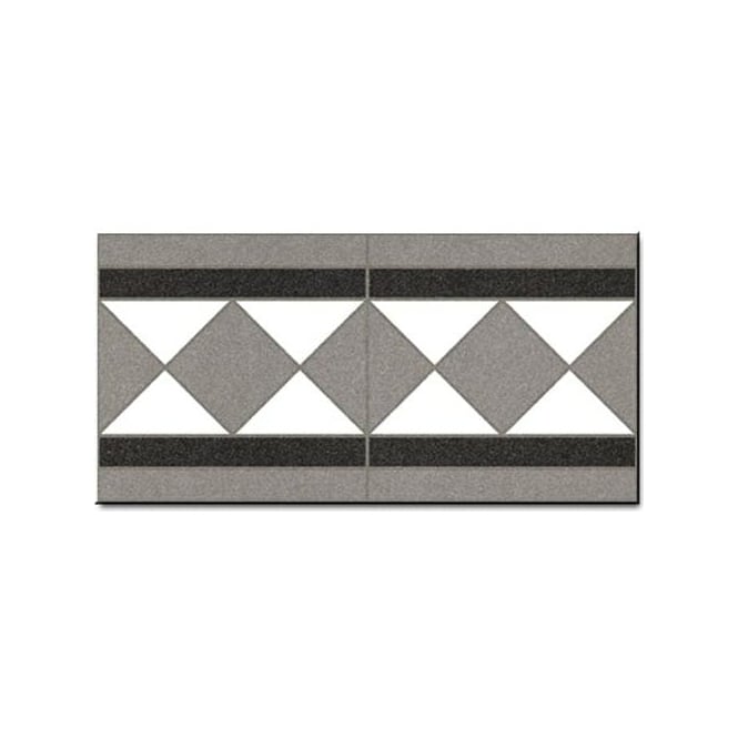 Vives Octagon White Border Tile 15.8cm x 31.6cm