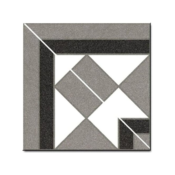 Vives Octagon White Corner Tile 15.8cm x 15.8cm