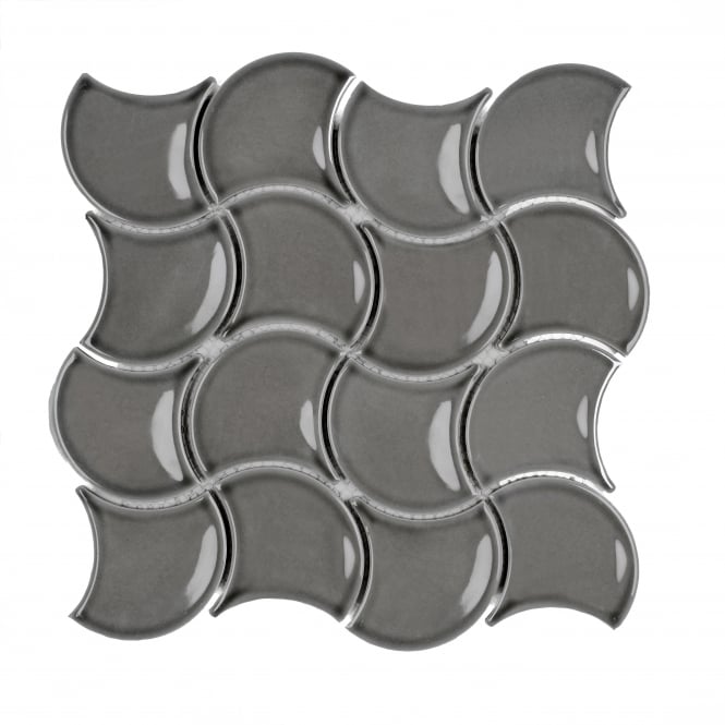 Wave Grey Gloss 30.2cm x 31.5cm Wall Tile