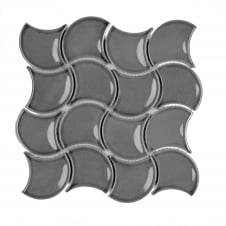 Wave Grey Gloss 30.2cm x 31.5cm Wall Tile