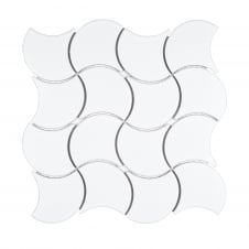Wave White Matt 30.2cm x 31.5cm Wall Tile